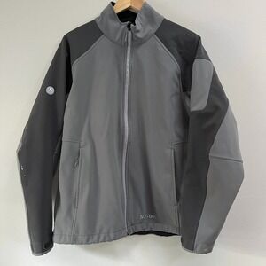 Marmot Men's Fleece Lined Full Zip Jacket Grey Large - Has Paint on the Sleeve